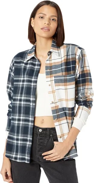 Клетчатая рубашка Abercrombie & Fitch, цвет Blue White Splice
