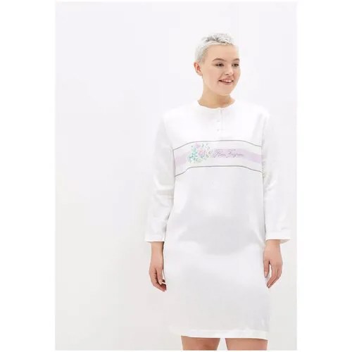 Платье La Pastel, застежка пуговицы, длинный рукав, размер 48, белый