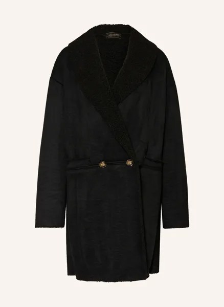 Пальто Tiada из искусственной кожи с плюшевым мехом Herrlicher, черный