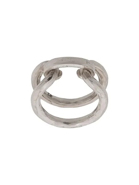 WERKSTATT:MÜNCHEN серебряное кольцо Hammered Link