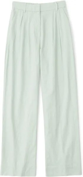 Широкие брюки из льняной смеси Abercrombie & Fitch, зеленый