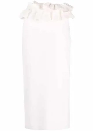 Alexander McQueen юбка миди с оборками