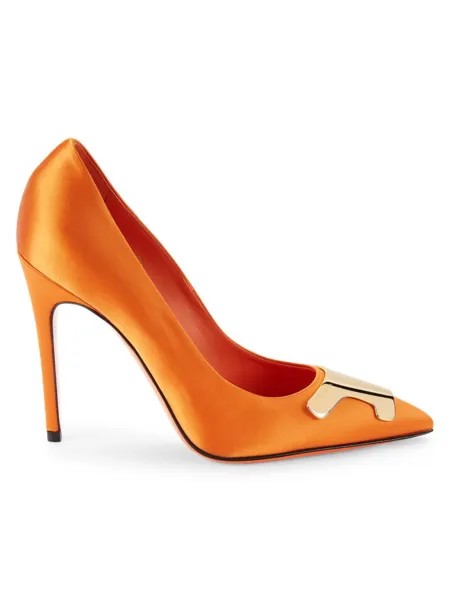 Туфли-лодочки на шпильке Santoni, оранжевый