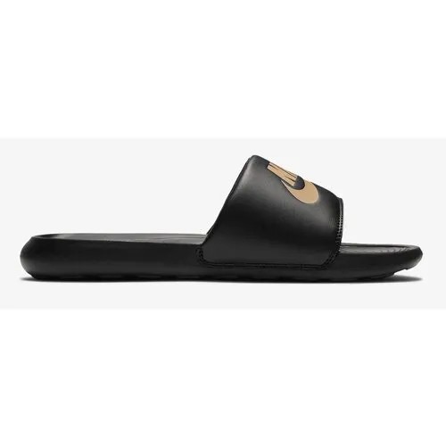 Шлепанцы NIKE Victori One, размер 9 US, черный/золотой