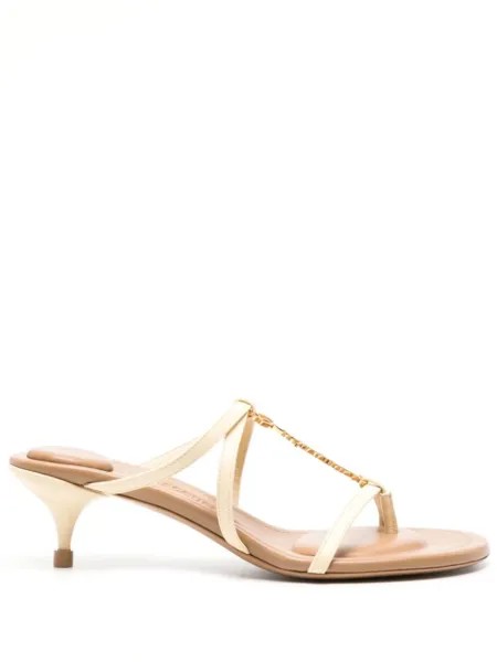 Jacquemus мюли Les Sandales Pralu 40, нейтральный цвет