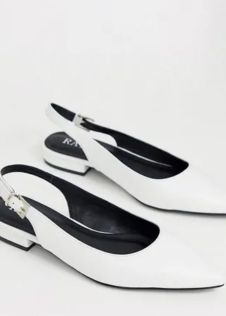 Белые туфли на плоской подошве с ремешком вокруг щиколотки эксклюзивно от RAID Revel-Белый