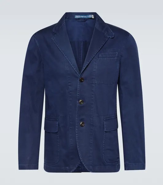 Хлопковый пиджак Polo Ralph Lauren, синий