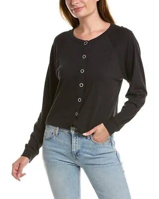 Женская футболка Chaser Snap Front реглан, черная, Xs