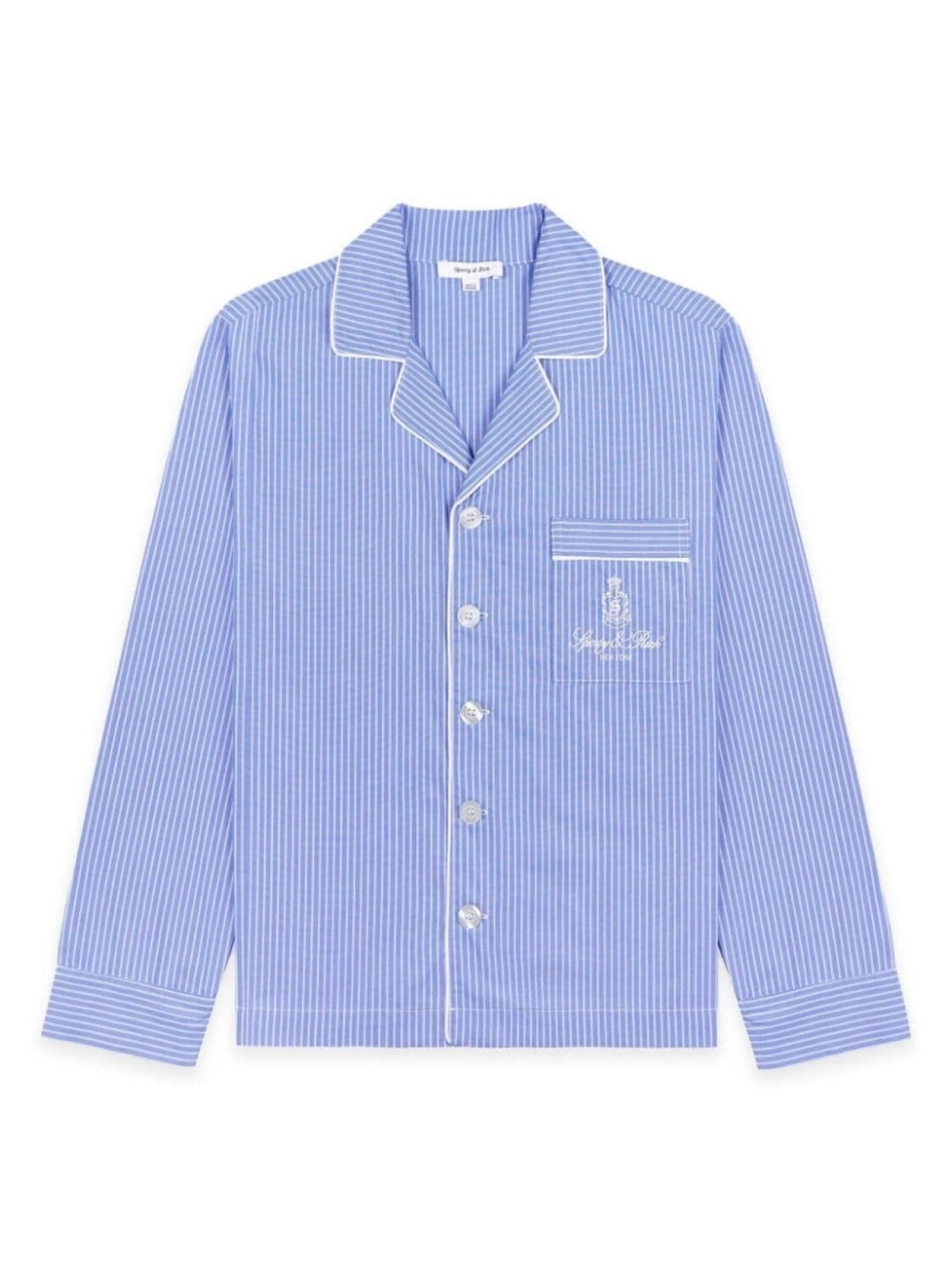 Sporty & Rich пижамная рубашка Vendome в полоску, синий