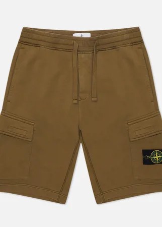 Мужские шорты Stone Island Cargo Bermuda Fleece Regular Fit, цвет оливковый, размер XXL