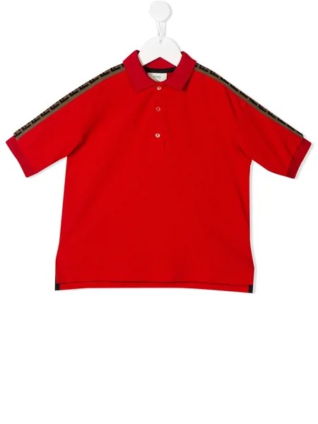Fendi Kids рубашка-поло с логотипом