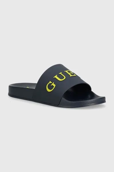 Шлепки Guess, темно-синий