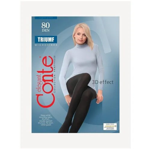 Колготки Conte elegant Triumf, 80 den, размер 6, черный