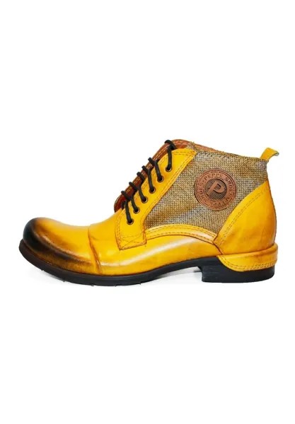 Ботильоны на шнуровке Peppe Shoes, желтый