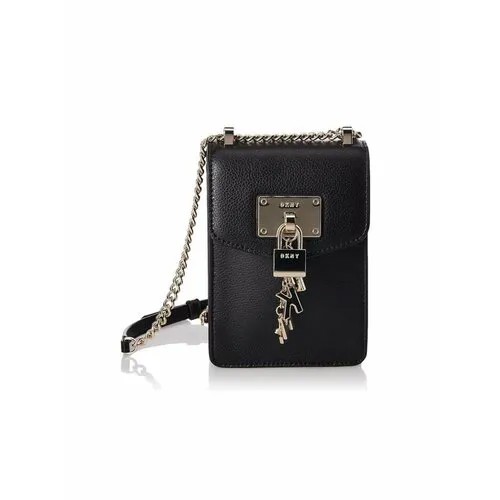 Сумка кросс-боди DKNY, фактура зернистая, черный