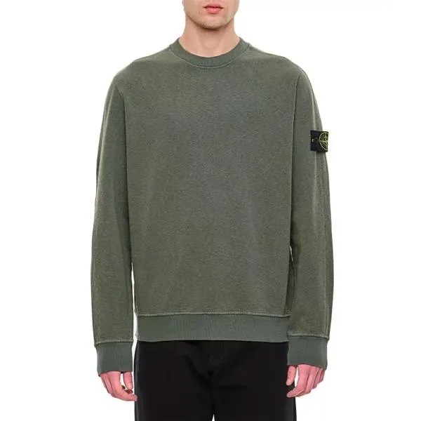 Футболка cotton sweatshirt Stone Island, зеленый