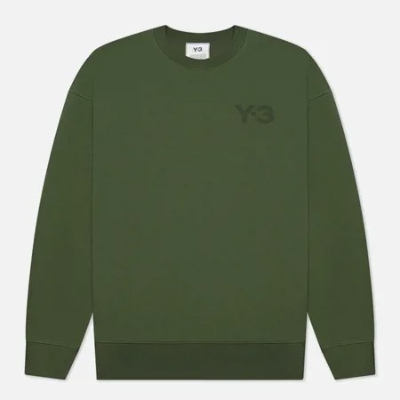 Мужская толстовка Y-3 Classic Chest Logo Y-3 Crew Neck, цвет зелёный, размер M