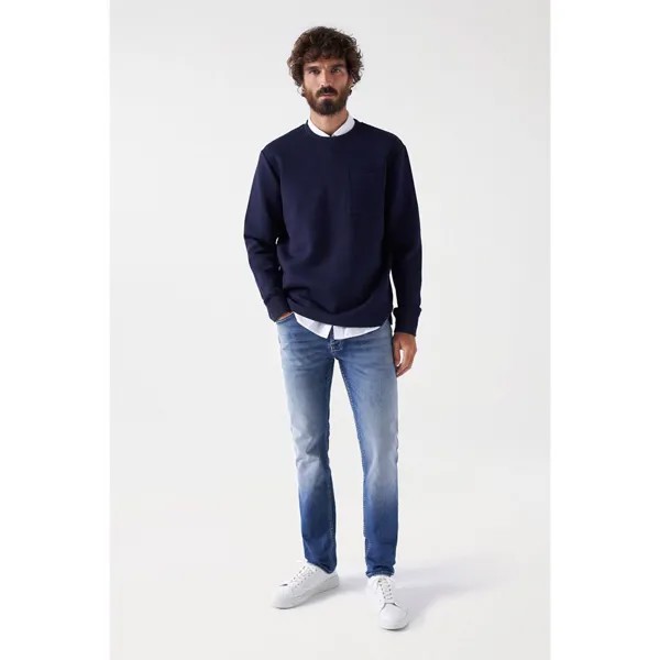Свитер Salsa Jeans Fleece Neoprene With Pocket, синий