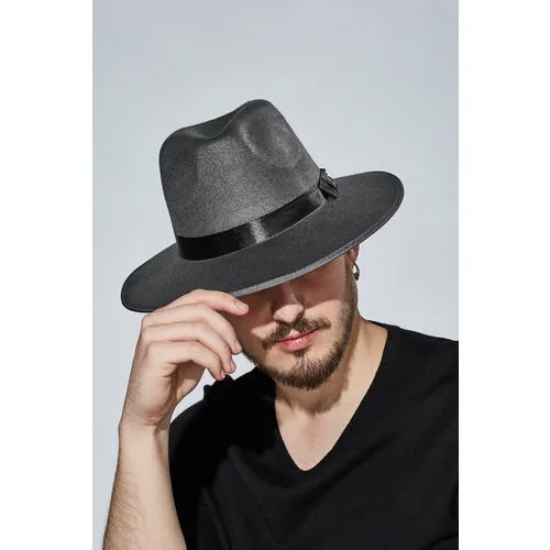 Шляпа Nothing but Love, размер 56/59, черный, серый