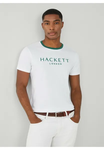 Футболка с принтом HERITAGE CLASSIC TEE Hackett London, цвет white