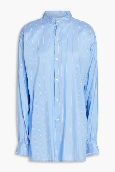 Шелковая рубашка в полоску Надин Генрил Le Kasha, светло-синий