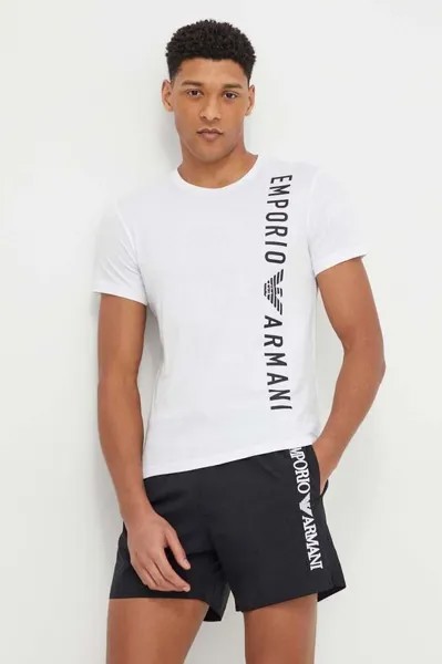 Хлопковая футболка Emporio Armani Underwear, белый