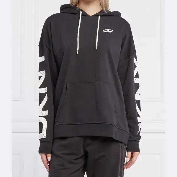 Толстовка свободного кроя с эффектом кракелюра Dkny, черный