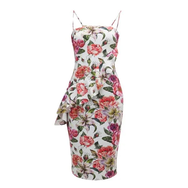 Платье Chiara Boni La Petite Robe Telga Draped Floral-Print Bodycon, мультиколор