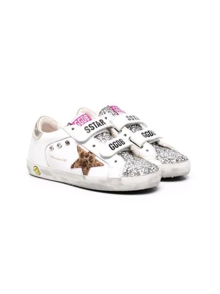 Golden Goose Kids кеды Superstar с блестками