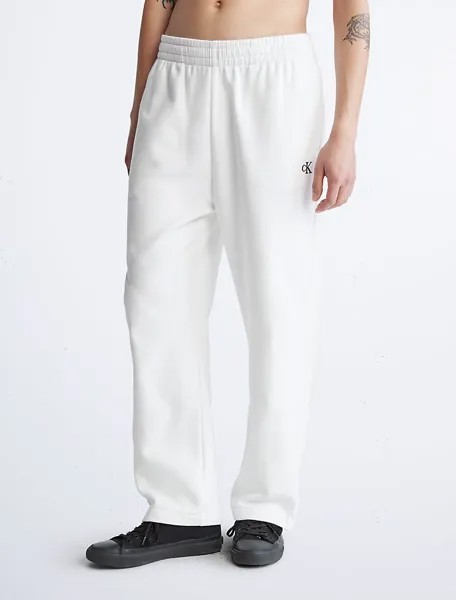 Флисовые шорты с логотипом Calvin Klein, белый