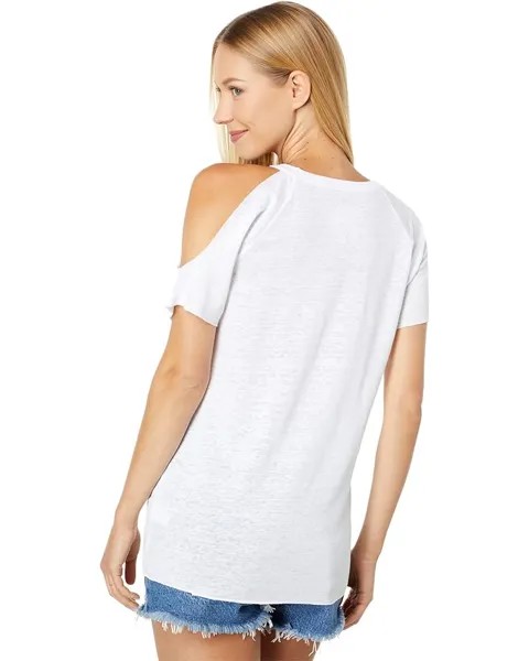 Футболка Chaser Linen Jersey Vented Sleeve Raglan Tee, белый