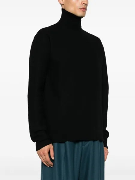 Jil Sander шерстяной свитер, черный
