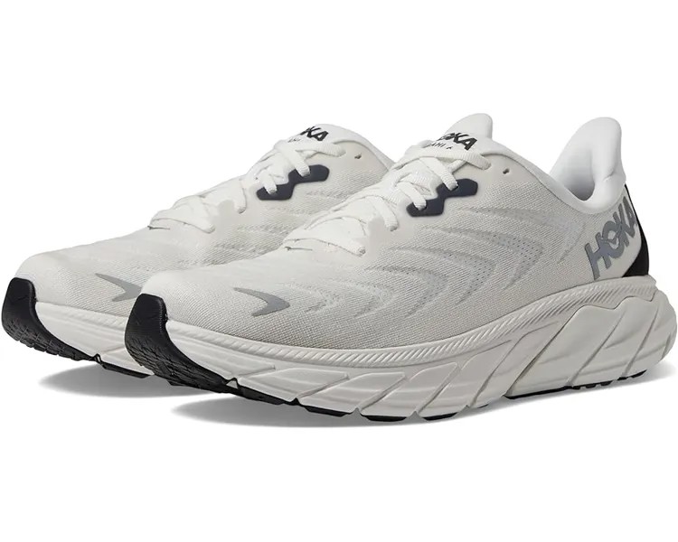 Кроссовки Hoka Men's Arahi 6, цвет Blanc De Blanc/Steel Wool