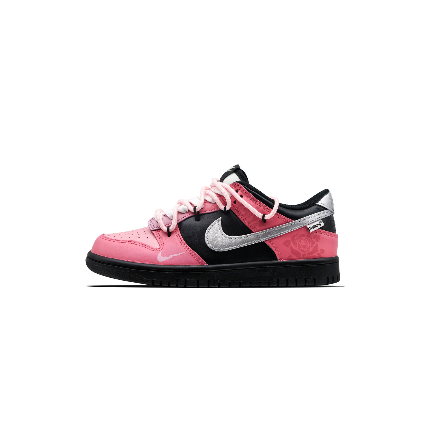 Кроссовки Nike Dunk Skateboarding Shoes Women's Low-top Black/Pink, черный/розовый