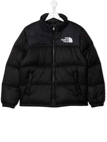 The North Face Kids стеганая куртка с высоким воротником