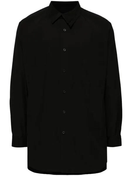 Yohji Yamamoto рубашка с воротником асимметричного кроя, черный