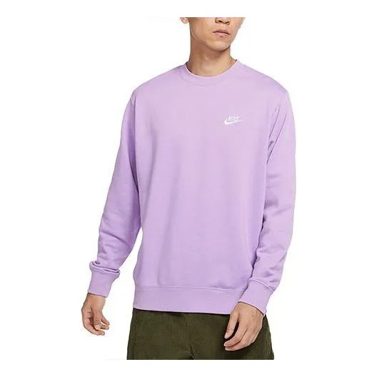 Толстовка Nike Sportswear Club French Terry Logo Sweatshirt 'Olive Pink Purple', розовый