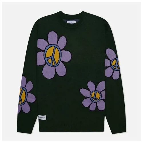 Мужской свитер Butter Goods Flowers Knit зелёный, Размер M