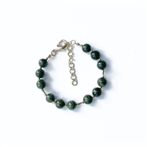Браслет-цепочка Rhona jewelry store, яшма, размер 21 см, золотистый, зеленый