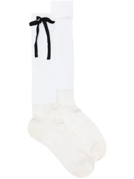 Носки Couture с бантом Maison Margiela, бежевый