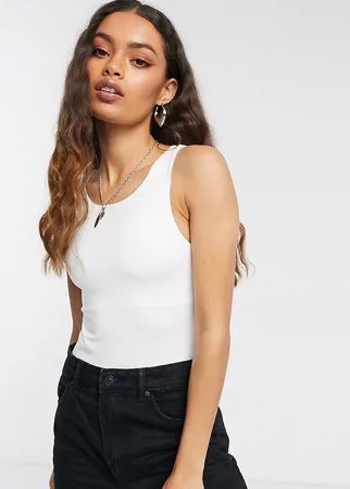 Белое боди со спинкой-борцовкой Vero Moda Petite-Белый