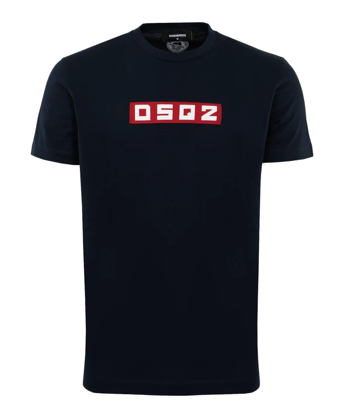 Футболка с нашивкой логотипом Dsquared2, синий