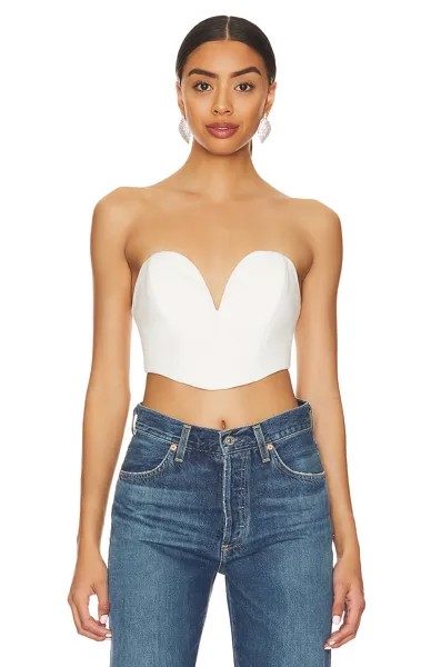 Топ Amanda Uprichard Cherri Crop, слоновая кость