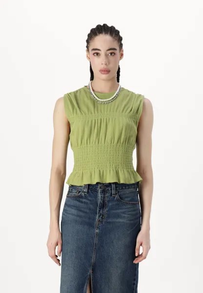 Блуза VMMENJA Vero Moda, оливковый