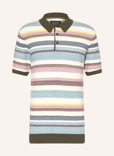 Вязаная рубашка-поло Scotch & Soda, белый