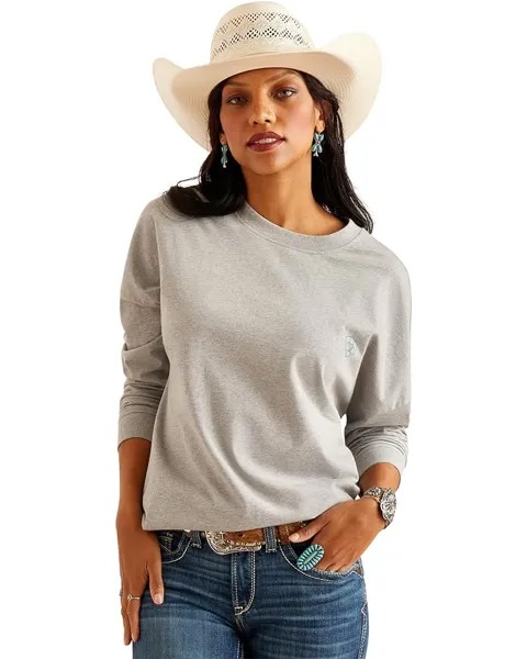 Футболка Ariat Fun Farm Oversized, цвет Heather Grey