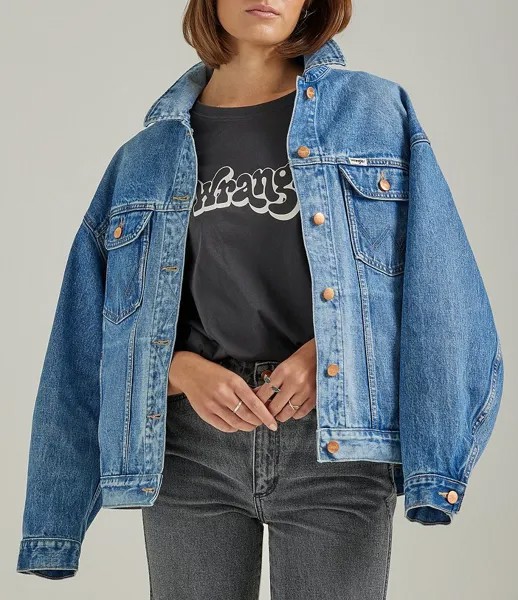 Джинсовая куртка с длинными рукавами Wrangler Jumbo Trucker, синий