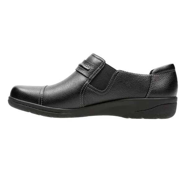 Женские кожаные слипоны Clarks Cheyn Madi Clarks, черный