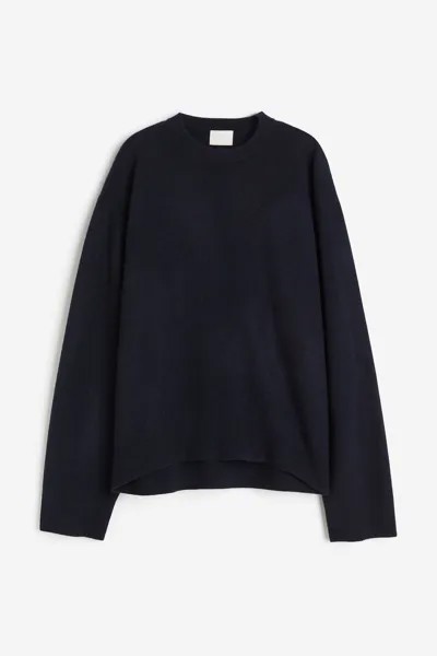 Свитер оверсайз H&M Cashmere Oversize, темно-синий