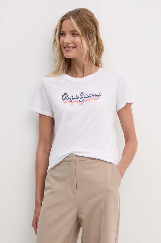 ЭНАРА хлопковая футболка Pepe Jeans, белый